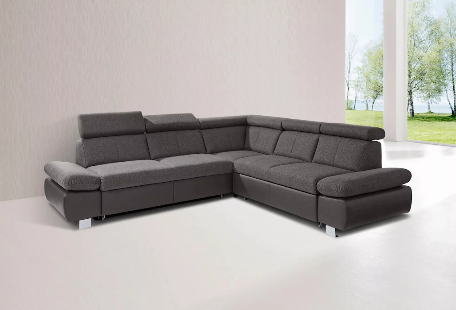 exxpo - sofa fashion Ecksofa "Happy, bequem, tolle Detailverarbeitung, zeit günstig online kaufen