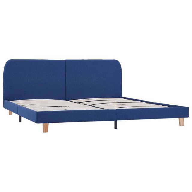 vidaXL Bett Bettgestell ohne Matratze Blau Stoff 150x200 cm günstig online kaufen