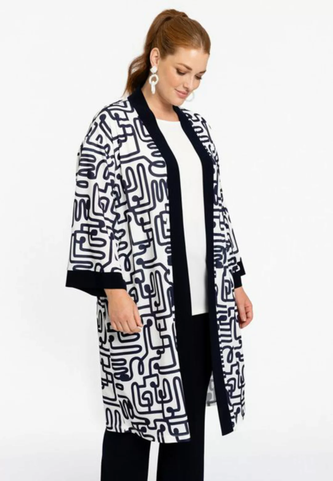 YOEK Cardigan Damen Kimono mit Druck günstig online kaufen