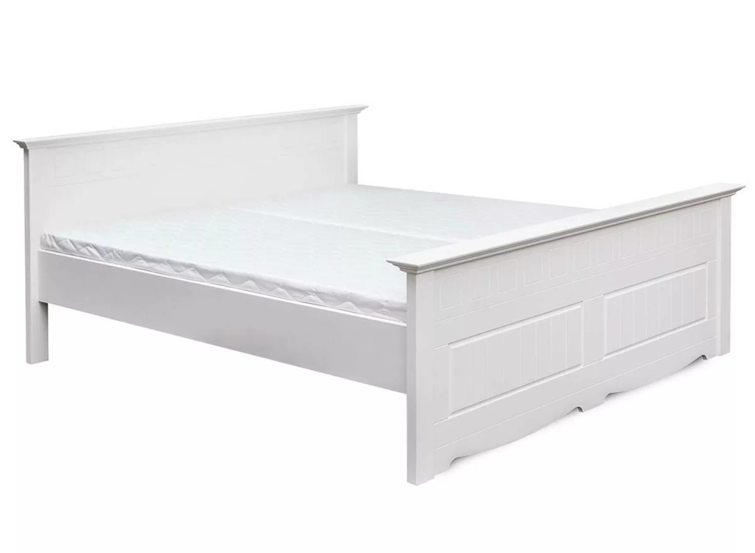 Doppelbett 160x200 cm Kiefer massiv creme-weiß Belluno günstig online kaufen