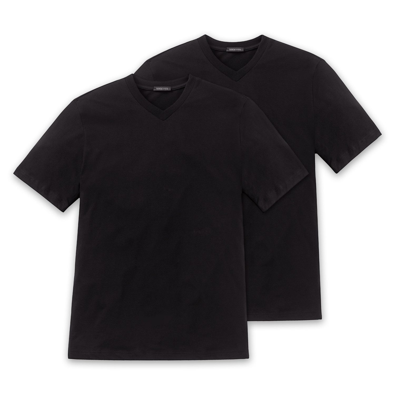 Schiesser T-Shirt Essentials (2-tlg) mit V-Ausschnitt, günstig online kaufen