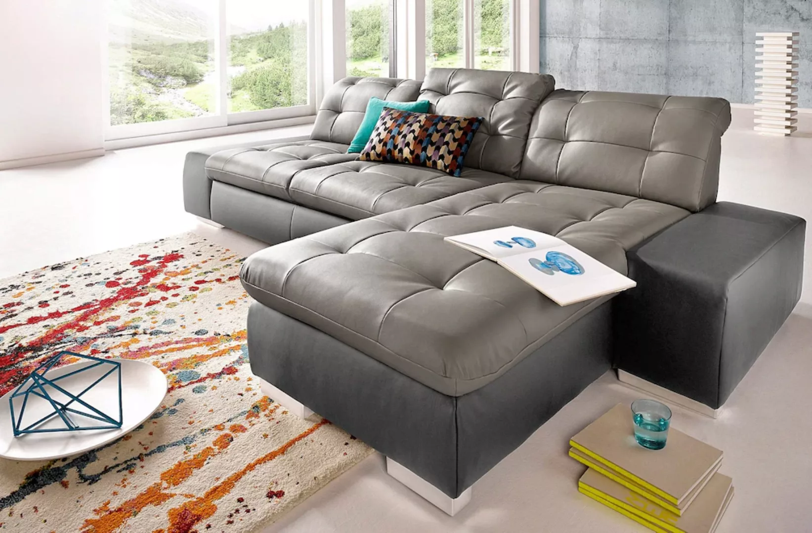 sit&more Ecksofa "Palomino L-Form", wahlweise XL oder XXL und mit Bettfunkt günstig online kaufen