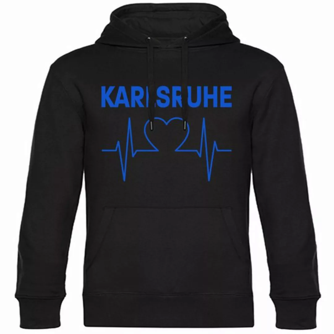 multifanshop Kapuzensweatshirt Karlsruhe - Herzschlag - Pullover günstig online kaufen