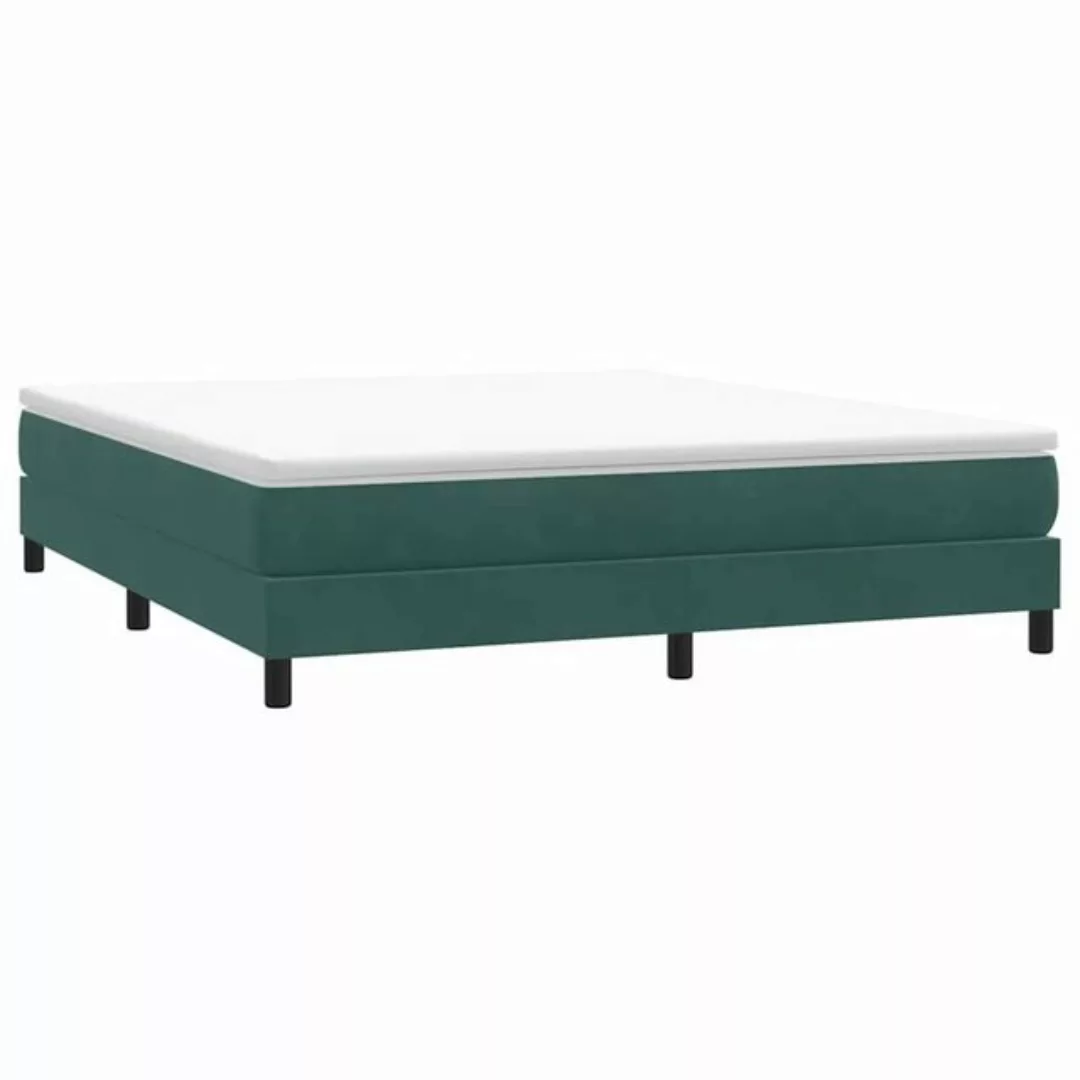 vidaXL Bett Boxspringbett ohne Matratze Dunkelgrün 180x220 cm Samt günstig online kaufen