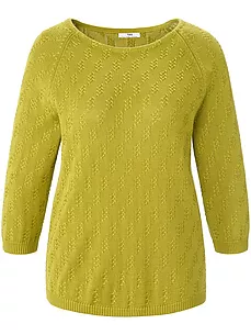 Rundhals-Pullover aus 100% SUPIMA®-Baumwolle Peter Hahn grün günstig online kaufen