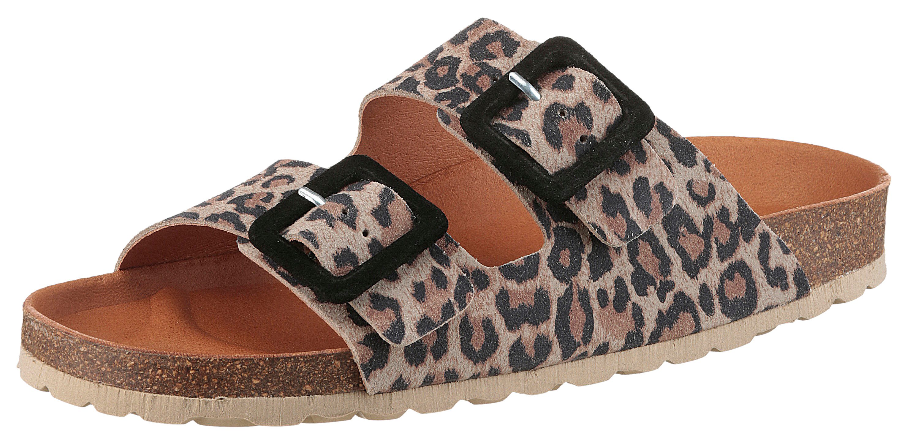 VERBENAS Randell Leopardo Pantolette, Sommerschuh, Schlappen, günstig online kaufen