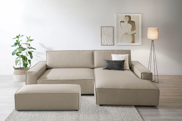 Home affaire Polsterecke »NEU: SHERWOOD XXL tief, L-Form mit Schlaffunktion günstig online kaufen