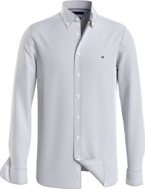 Tommy Hilfiger Langarmhemd FLEX DOBBY SF SHIRT mit Knopfleiste günstig online kaufen