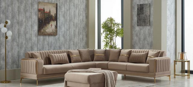 JVmoebel Ecksofa Polstersofa Ecksofa L form Sofa Stoffsofa Couch Design Eck günstig online kaufen