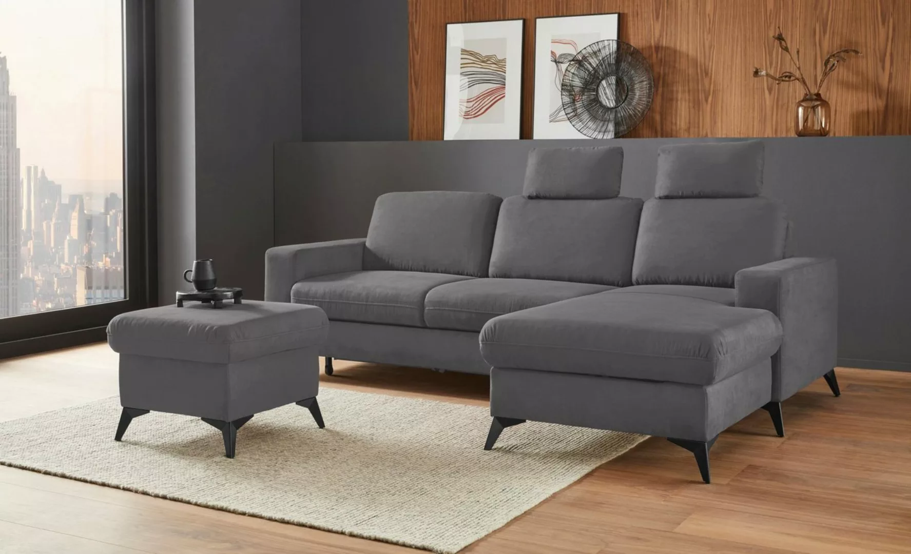 Places of Style Ecksofa Lolland L-Form, Wahlweise mit Bettfunktion und Bett günstig online kaufen