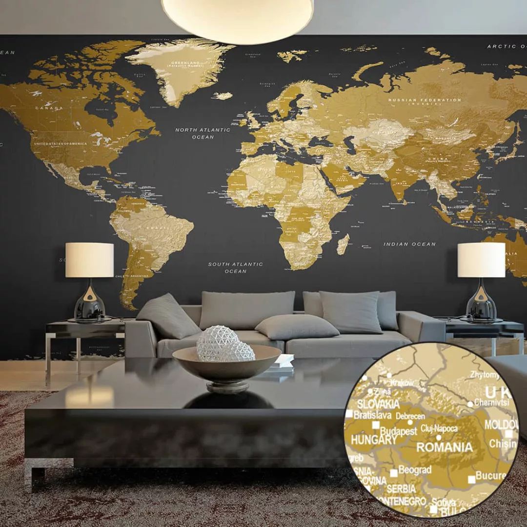 Selbstklebende Fototapete - World Map: Modern Geography II günstig online kaufen