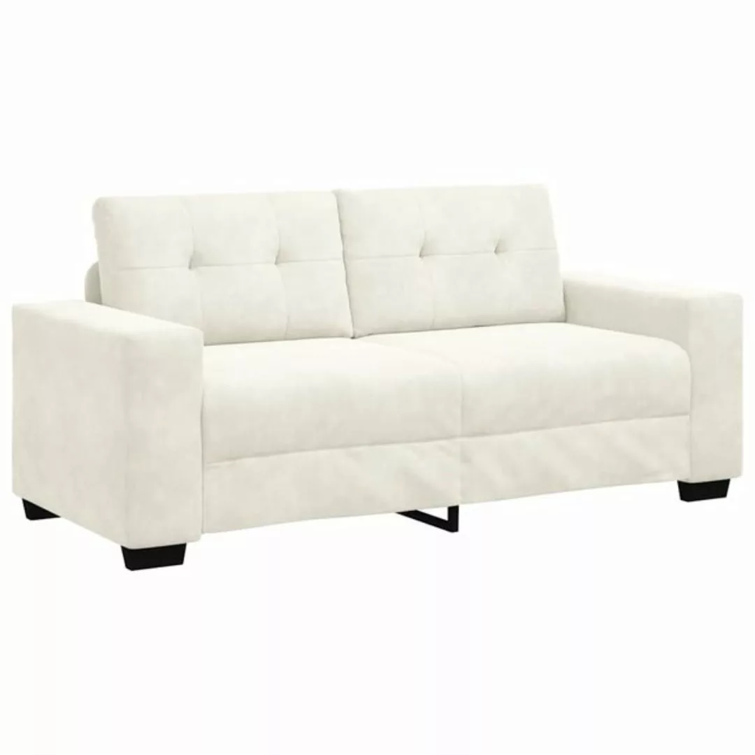 vidaXL Sofa Zweisitzer-Sofa Creme 140 cm Samt günstig online kaufen