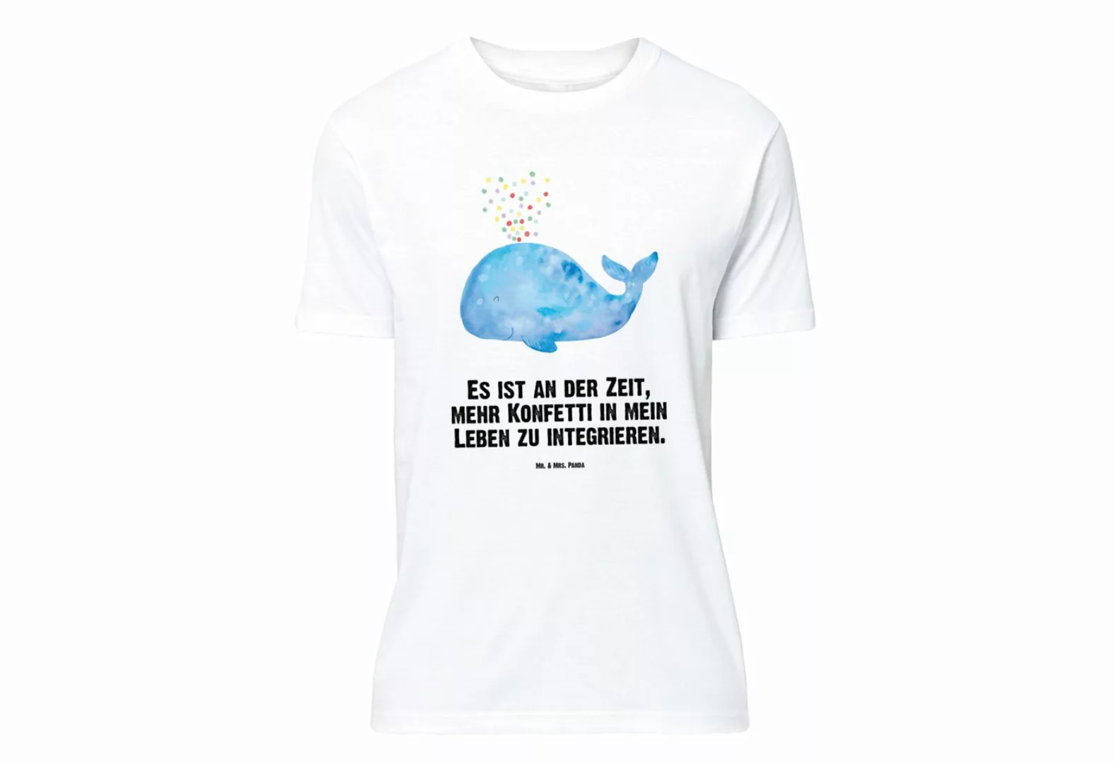 Mr. & Mrs. Panda T-Shirt Wal Konfetti - Weiß - Geschenk, Meer, Männer, Lust günstig online kaufen