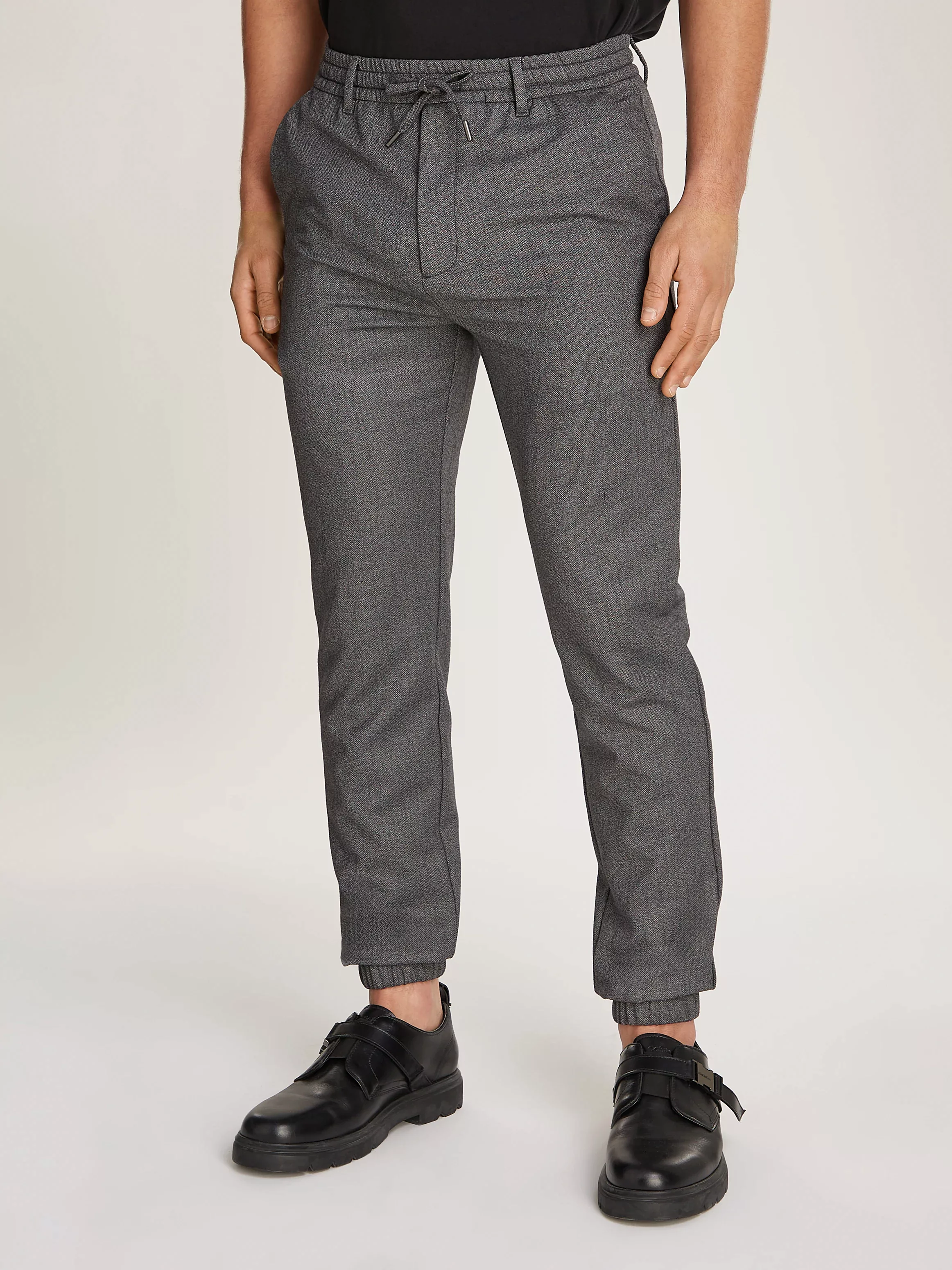 Calvin Klein Relaxhose "WOOL-BLEND-STRETCH S&P JOGGER", mit Kordelzug günstig online kaufen