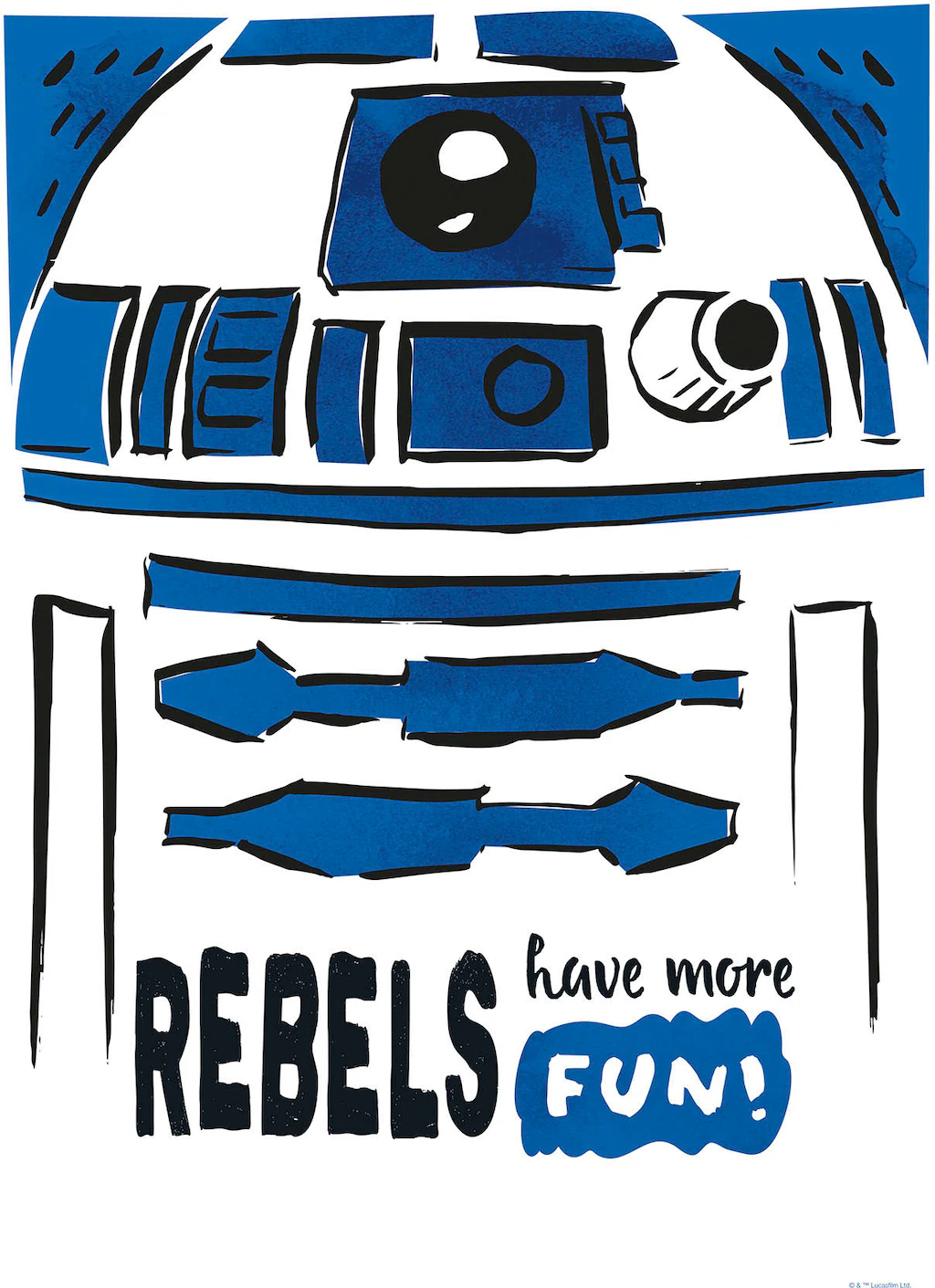 Komar Leinwandbild »Keilrahmenbild - Star Wars R2D2 More Fun - Größe 40 x 6 günstig online kaufen