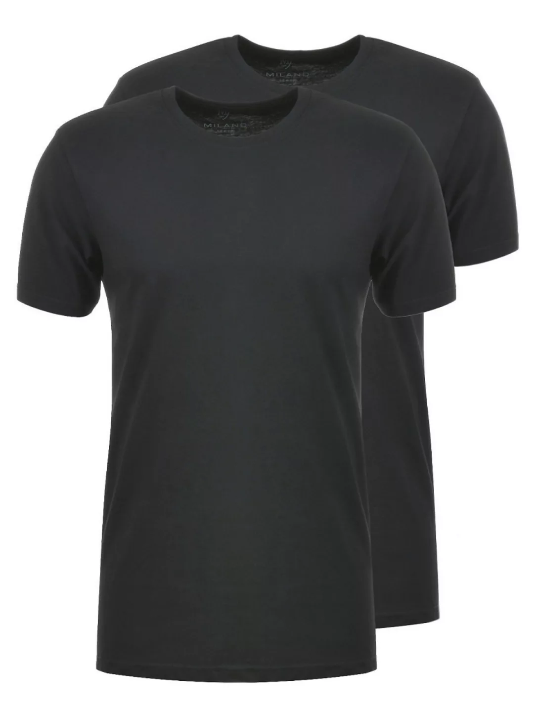 MILANO ITALY Herren T-Shirt 2er Pack, schwarz günstig online kaufen