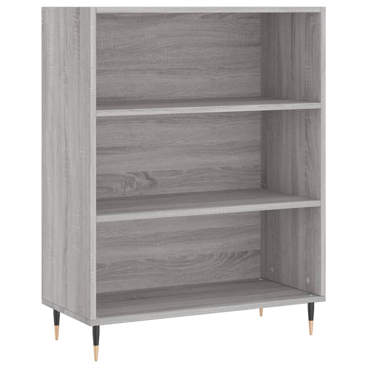 vidaXL Bücherregal Grau Sonoma Metall 69,5x32,5x90 cm Holzwerkstoff günstig online kaufen