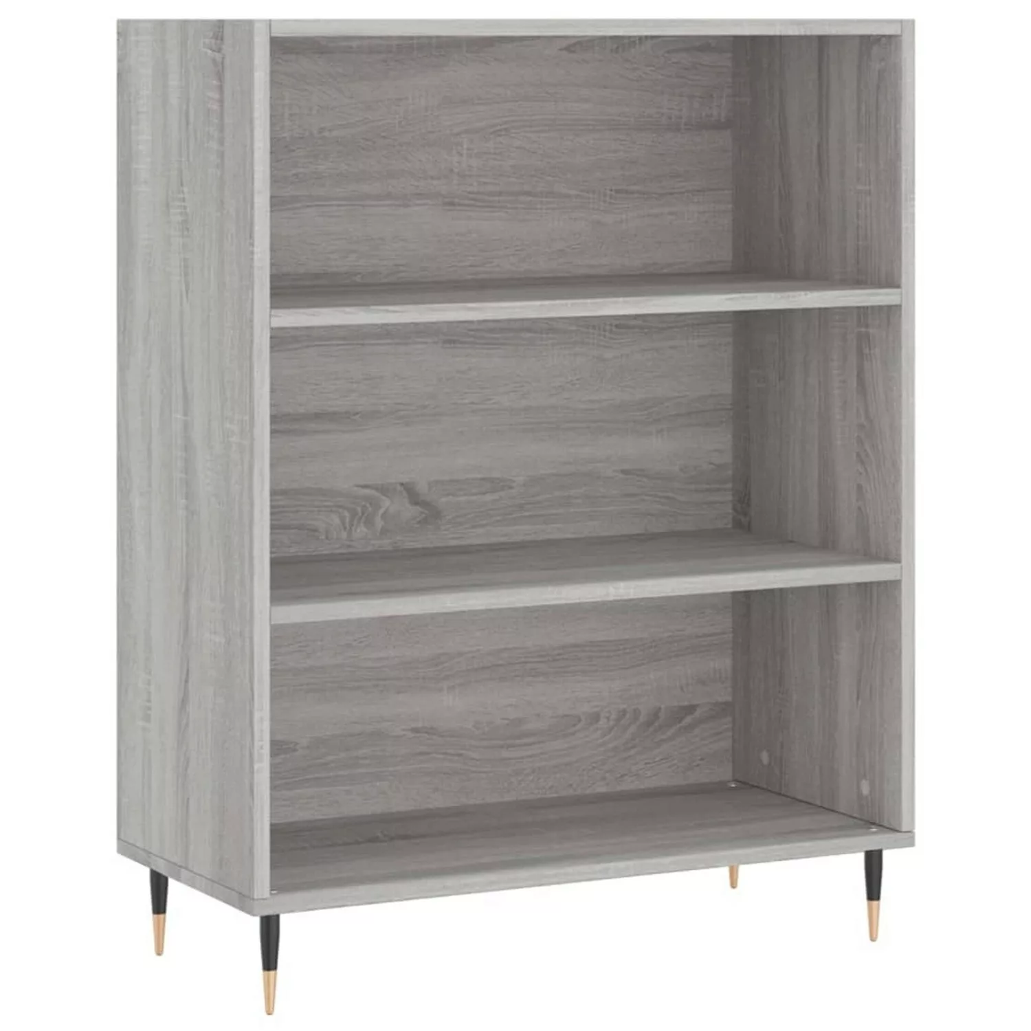 VidaXL Bücherregal Grau Sonoma Metall 69,5x32,5x90 cm Holzwerkstoff günstig online kaufen