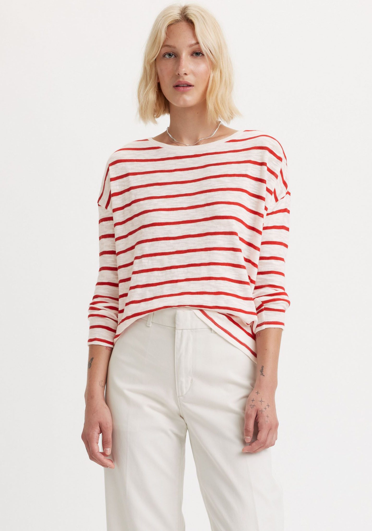 Levi's® Langarmshirt MARGOT LONG SLEEVE BLUE günstig online kaufen