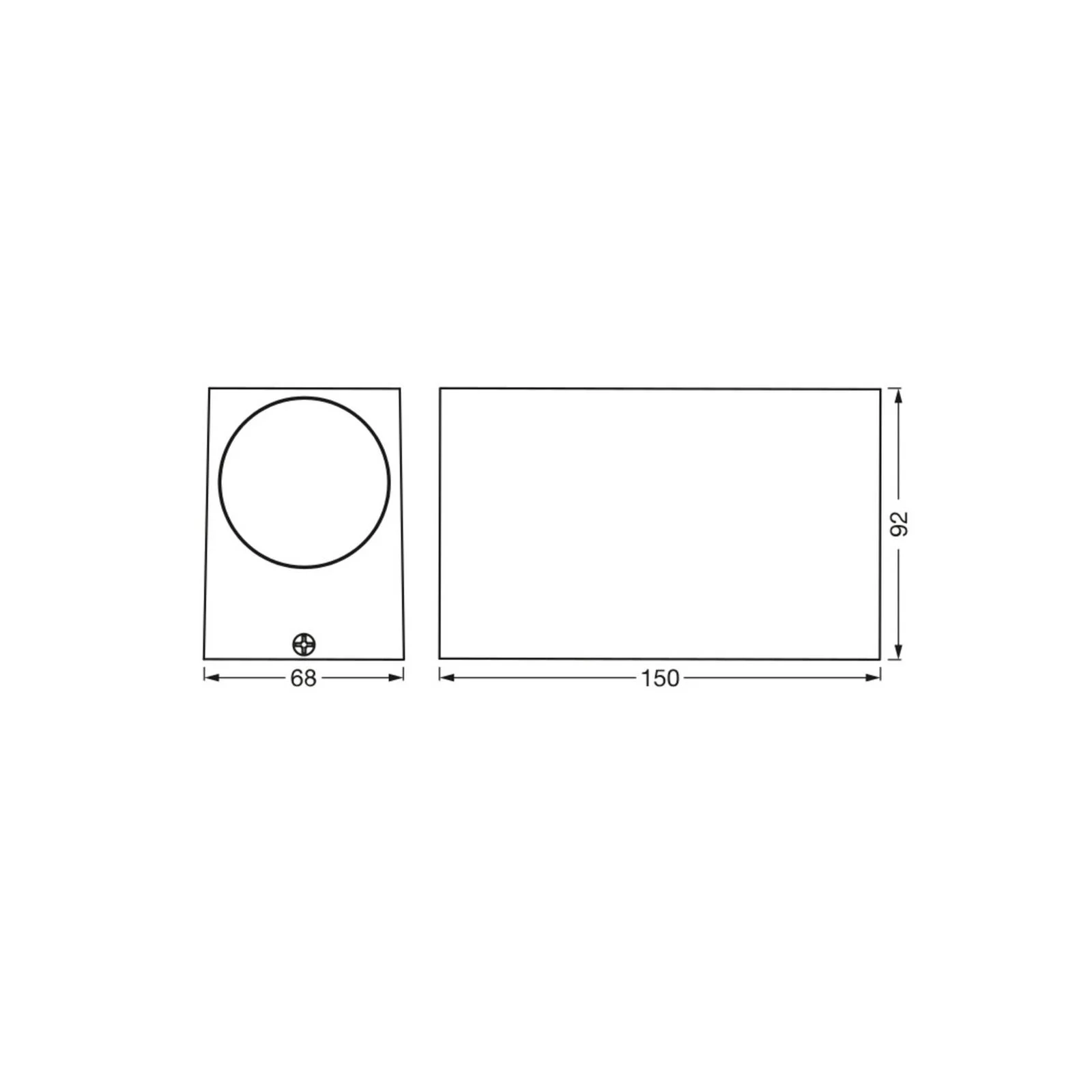 OSRAM Außenwandlampe ENDURA CLASSIC SQUARE, schwarz, up/down günstig online kaufen