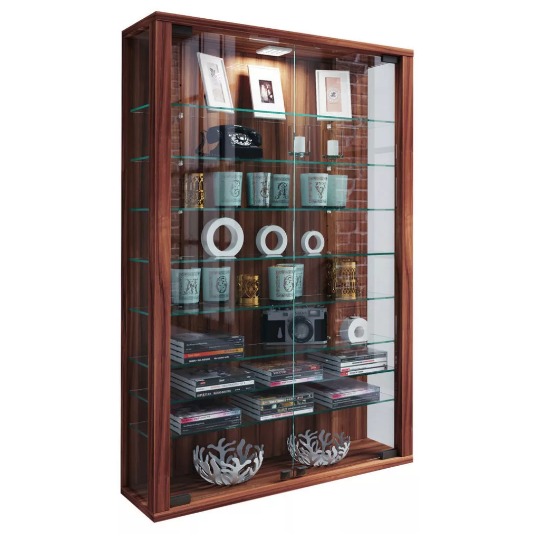 Vitrine Vitrosa Mini nussbaum Nachbildung Holzwerkstoff Glas B/H/T: ca. 59x günstig online kaufen