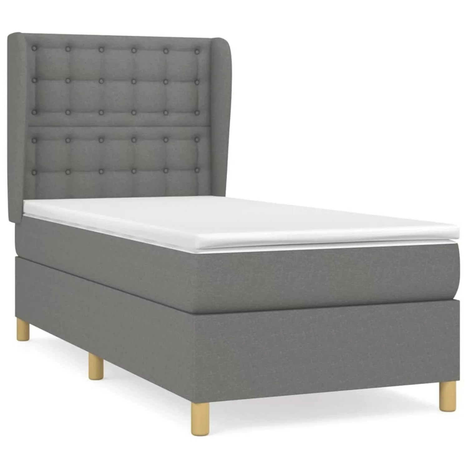 vidaXL Boxspringbett mit Matratze Taupe 90x200 cm Stoff1372917 günstig online kaufen