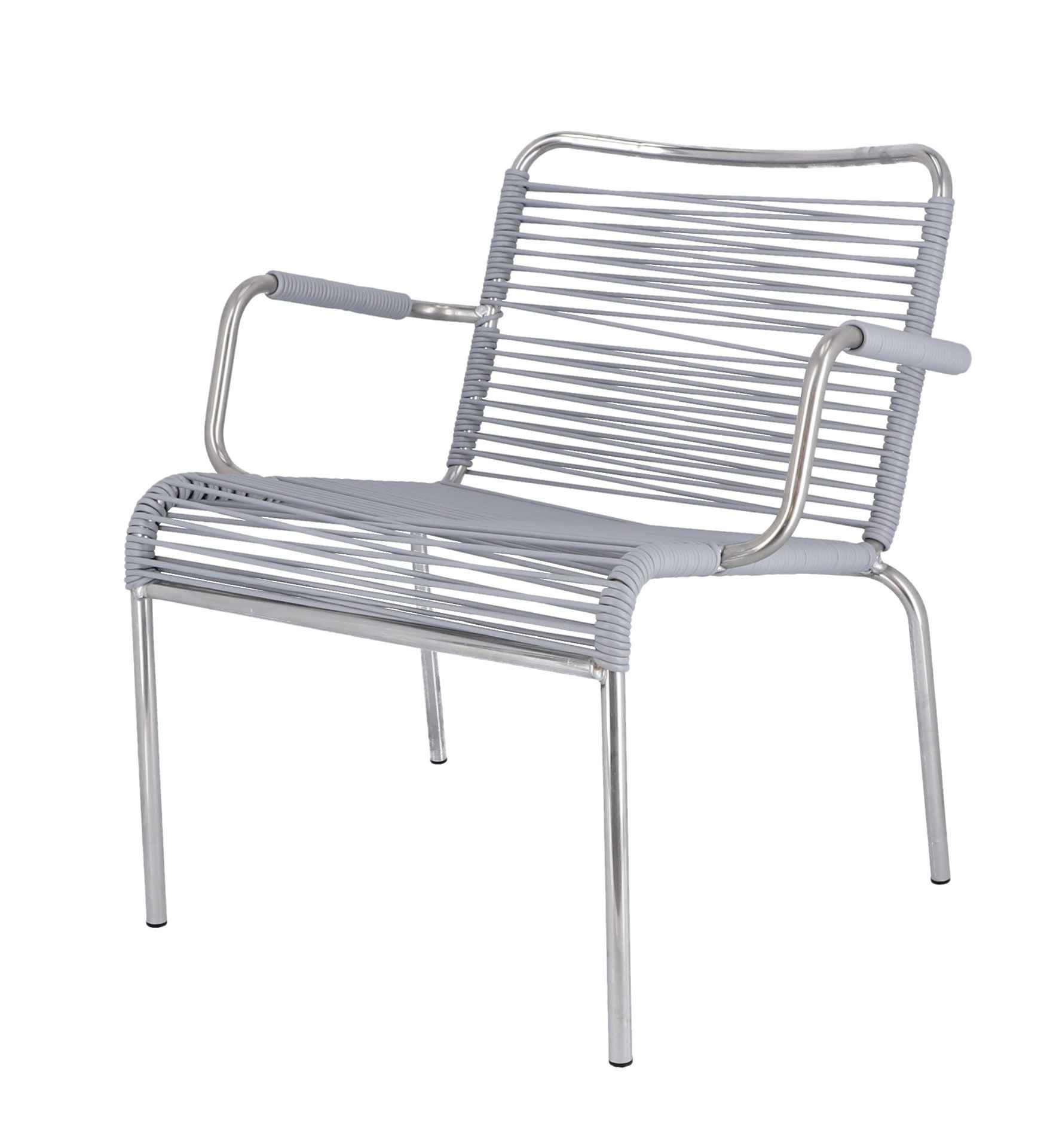 Outdoor Sessel Fiam Mya Lounge Spaghetti aus Aluminium grau günstig online kaufen