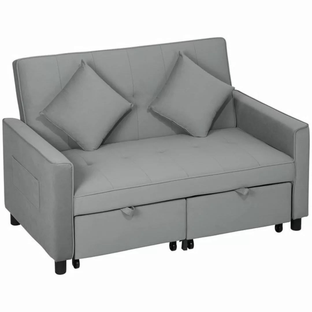 HOMCOM Schlafsofa 4-in-1 Sofa, Verstellbare Couch, Sofabett 1 Teile, für Wo günstig online kaufen