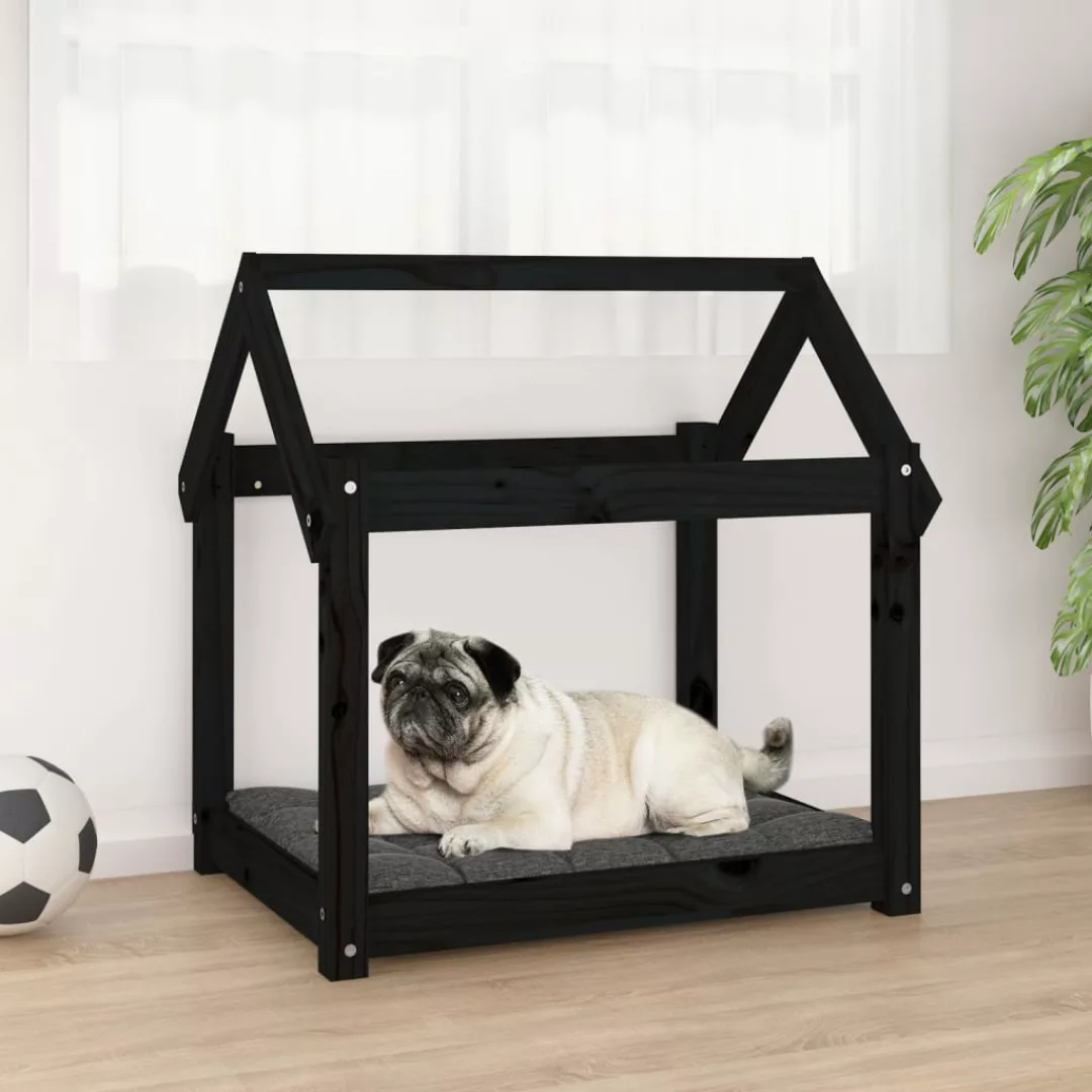 Vidaxl Hundebett Schwarz 71x55x70 Cm Massivholz Kiefer günstig online kaufen