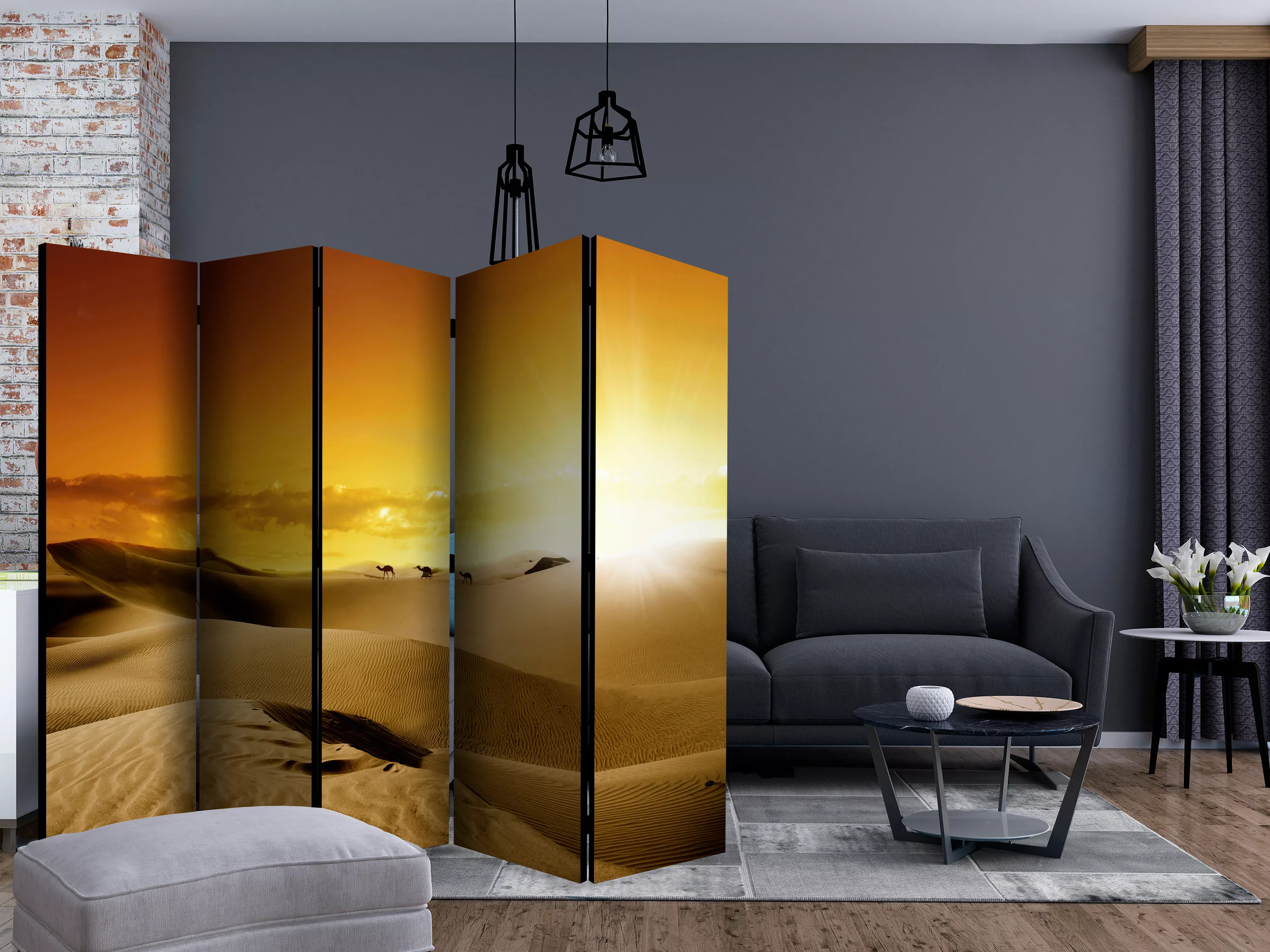 5-teiliges Paravent - March Of Camels Ii [room Dividers] günstig online kaufen