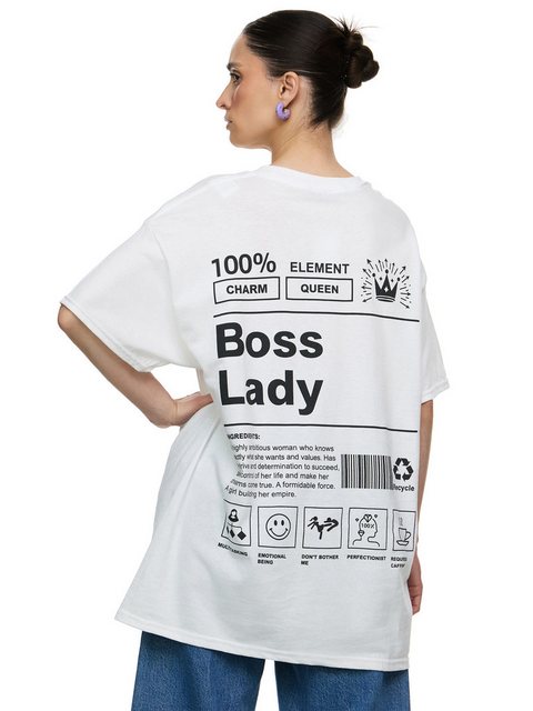 Worldclassca T-Shirt Worldclassca Oversized Print GIRL BOSS T-Shirt lang So günstig online kaufen