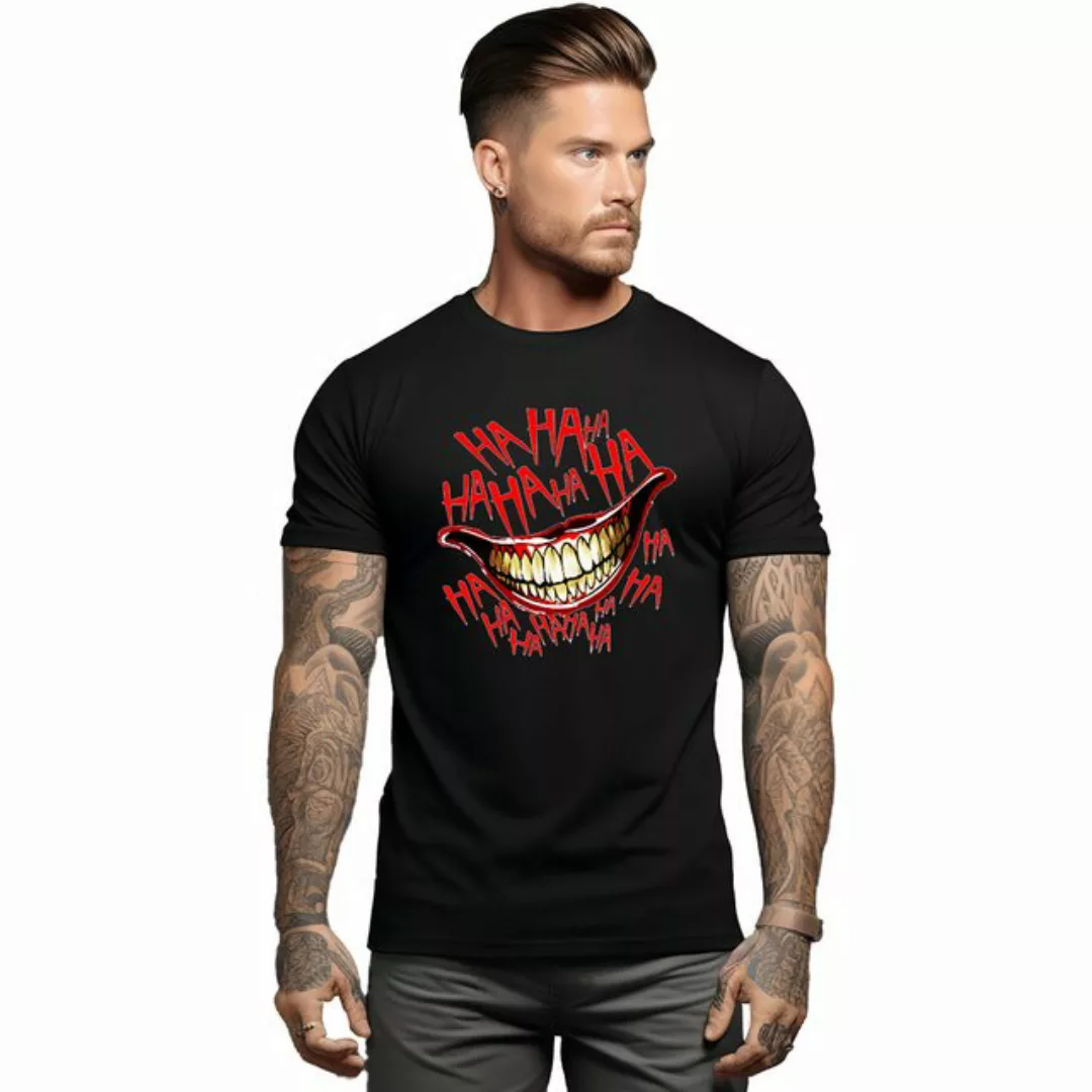 Banco T-Shirt Rundhalsausschnitt Smiley Unifarben Herren günstig online kaufen