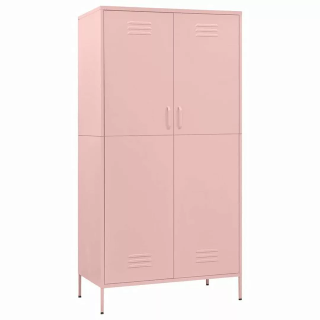 vidaXL Spind Kleiderschrank Spind Rosa 90x50x180 cm Stahl günstig online kaufen