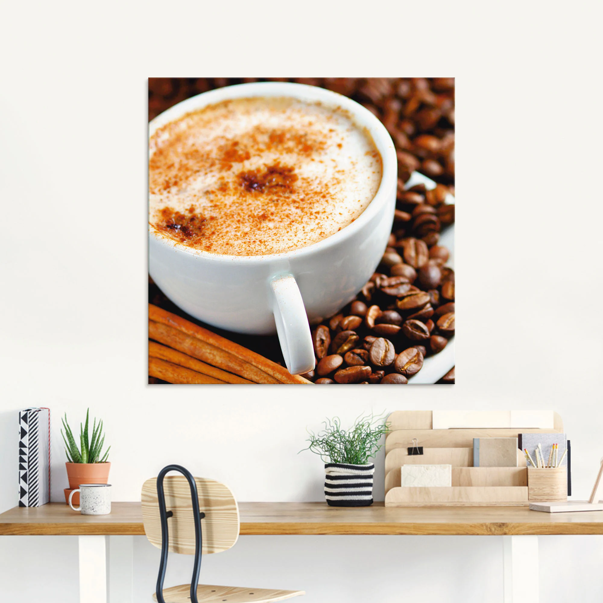 Artland Glasbild "Cappuccino - Kaffee", Getränke, (1 St.), in verschiedenen günstig online kaufen