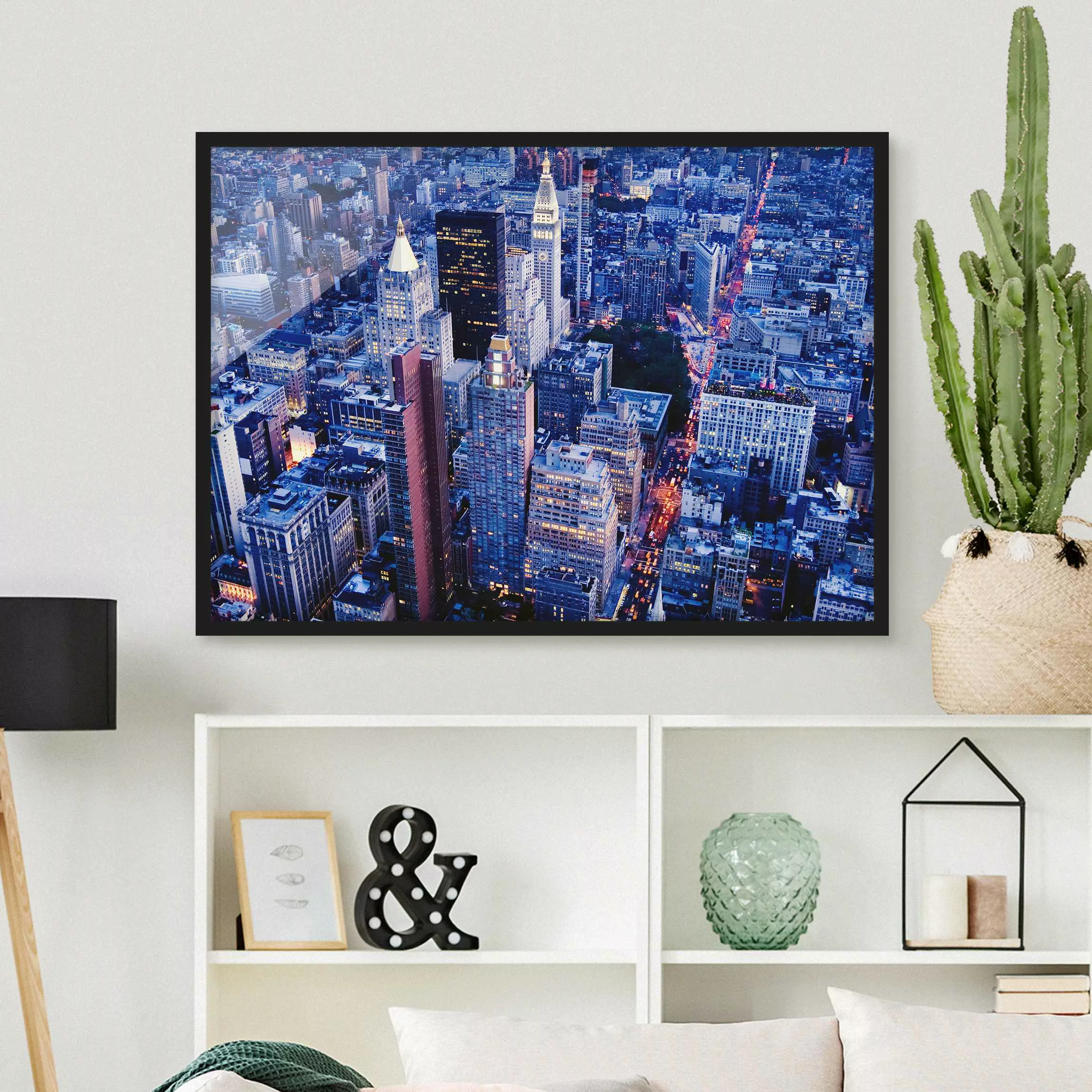 Bild mit Rahmen Architektur & Skyline - Querformat Big Apple günstig online kaufen