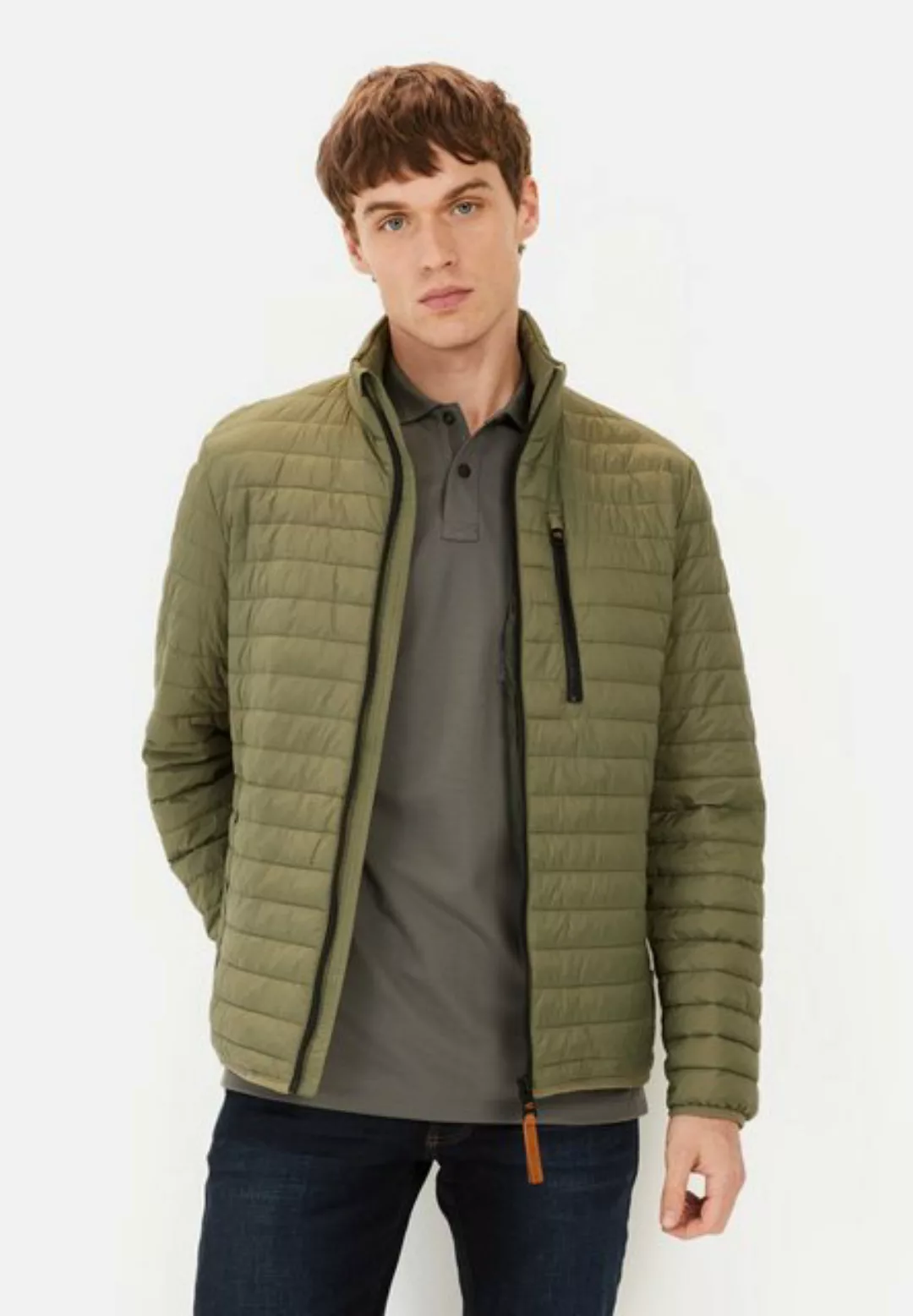 camel active Steppjacke mit Stehkragen Markenlabel günstig online kaufen