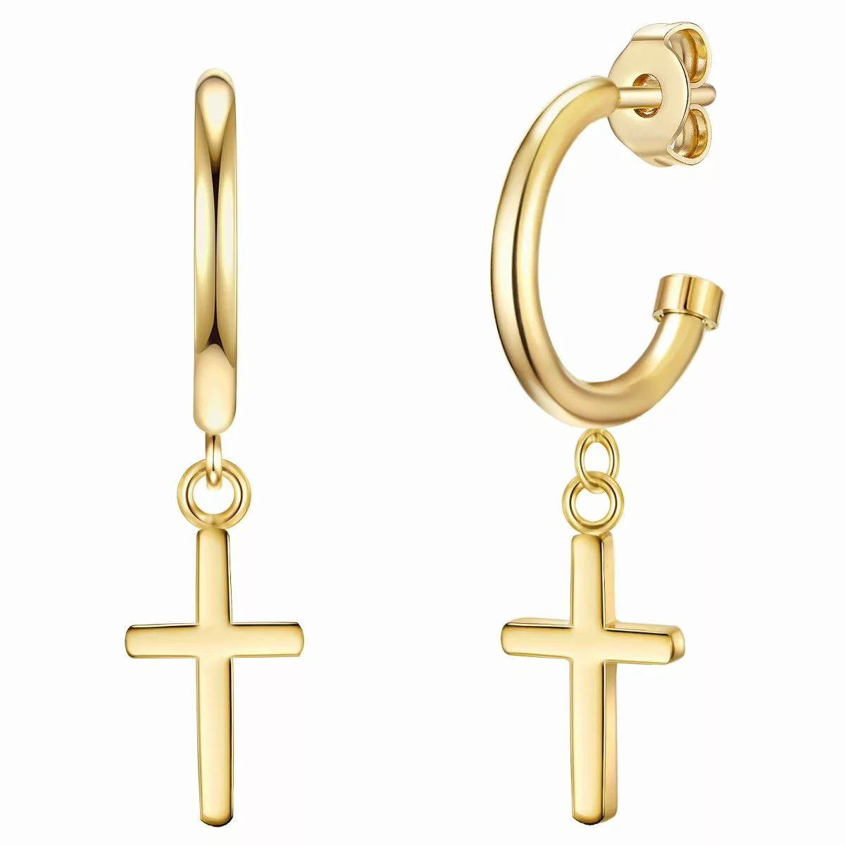 Eastside Paar Creolen Kreuz gelbgold, aus günstig online kaufen
