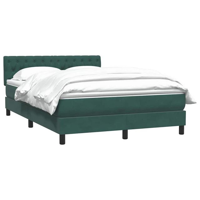 vidaXL Bett Boxspringbett mit Matratze Dunkelgrün 160x210 cm Samt günstig online kaufen