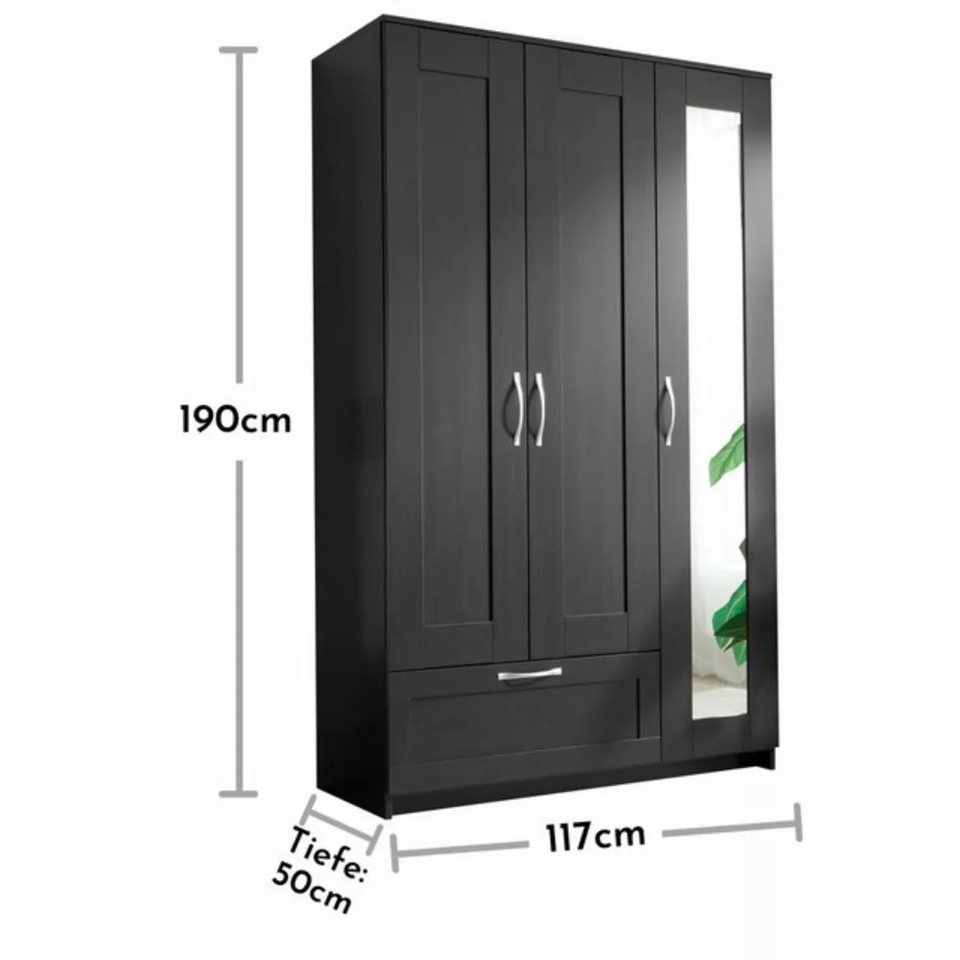 freiraum Kleiderschrank Salias 117 x 190 x 50 cm (B/H/T) günstig online kaufen