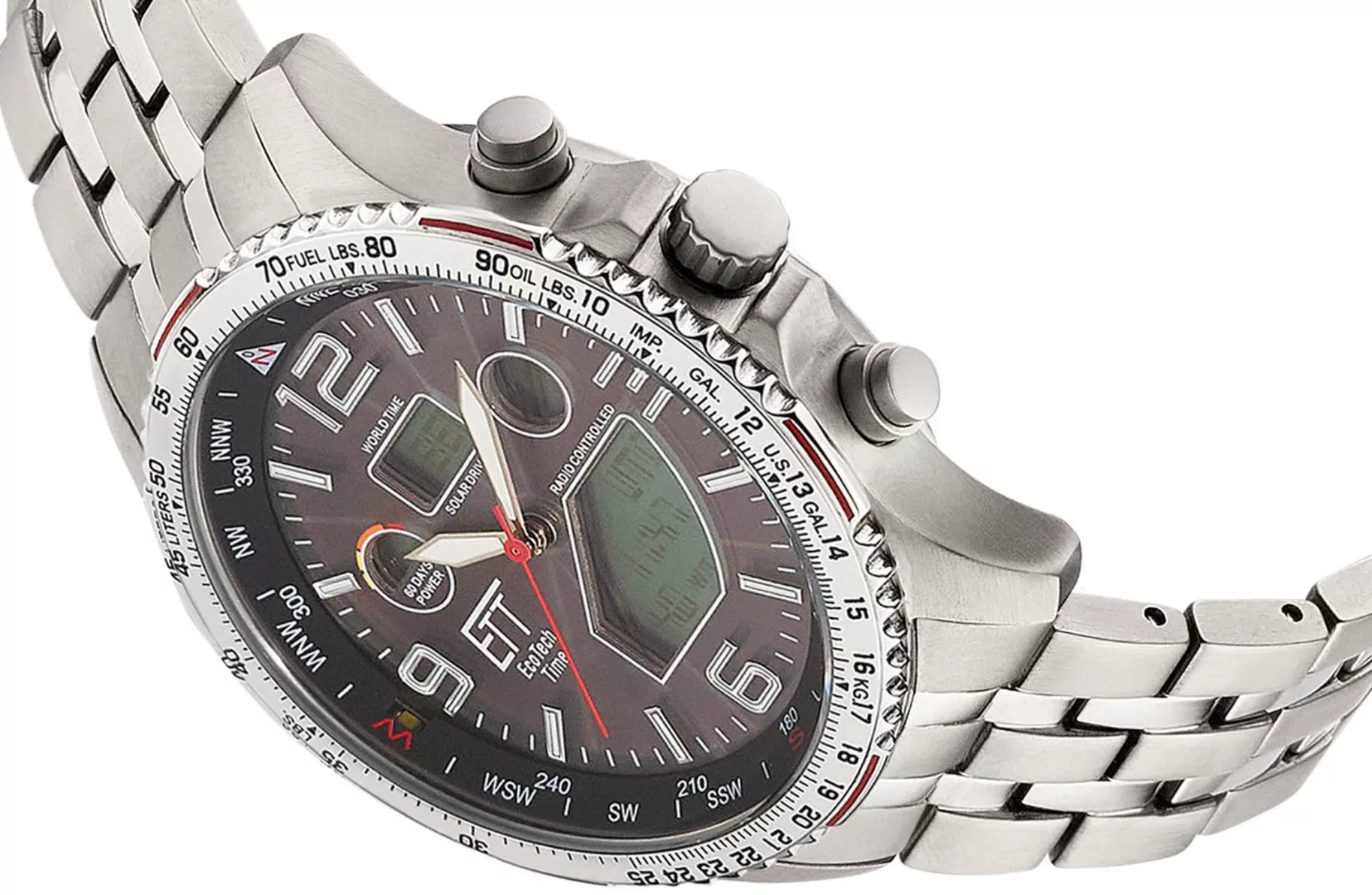 ETT Funkchronograph »Professional World Timer, EGT-11572-21M«, Armbanduhr, günstig online kaufen