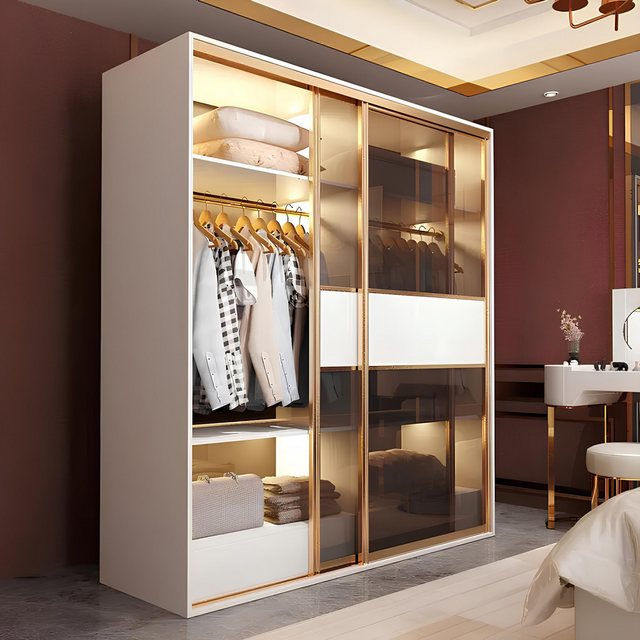 Xlmoebel Kleiderschrank Neuheit Holzschrank mit luxuriösem Design und elega günstig online kaufen