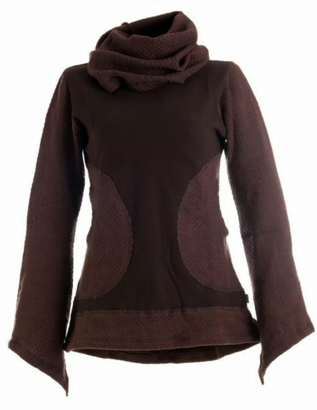 Vishes Sweater Damen Pullover aus Baumwolle mit Schalkragen Elfenshirt, Boh günstig online kaufen