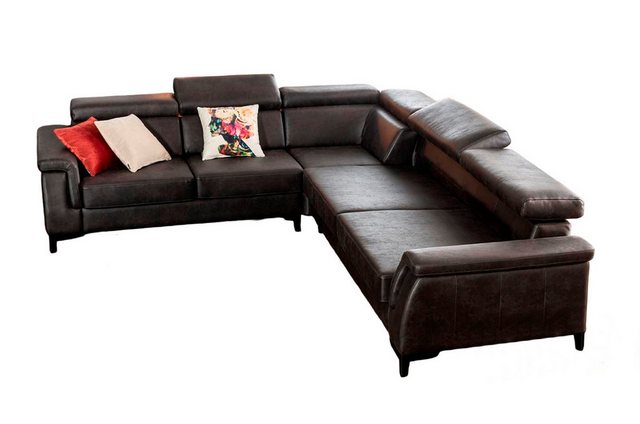 Xlmoebel Ecksofa Zeitgemäße Dunkle L-förmige Sofa mit Bettfunktion Gestaltu günstig online kaufen