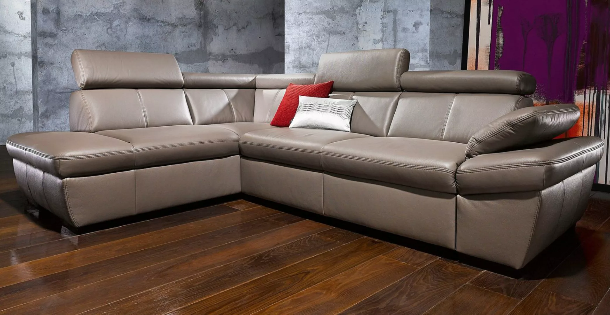 exxpo - sofa fashion Ecksofa Salerno, klassisch modernes Funktionssofa, hoh günstig online kaufen