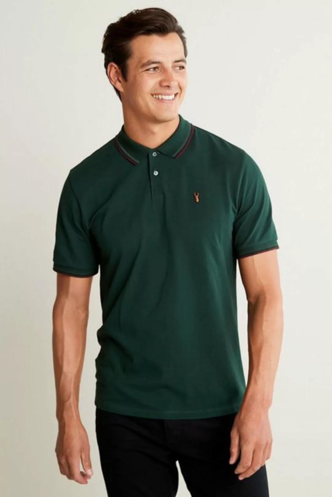 Next Poloshirt Pikee-Poloshirt im Regular Fit mit Kragenstreifen (1-tlg) günstig online kaufen