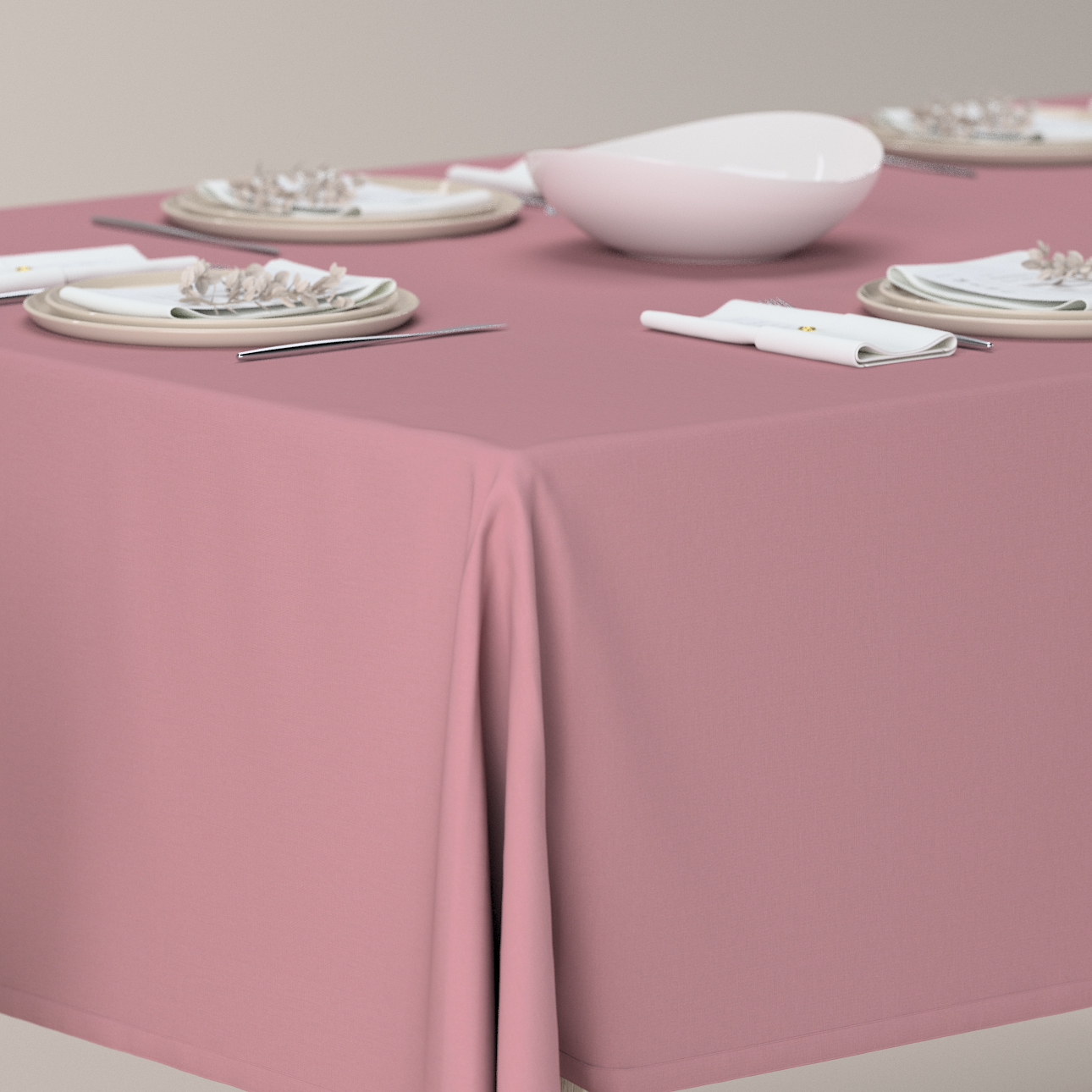 Rechteckige Tischdecke, rosa, Loneta (133-62) günstig online kaufen