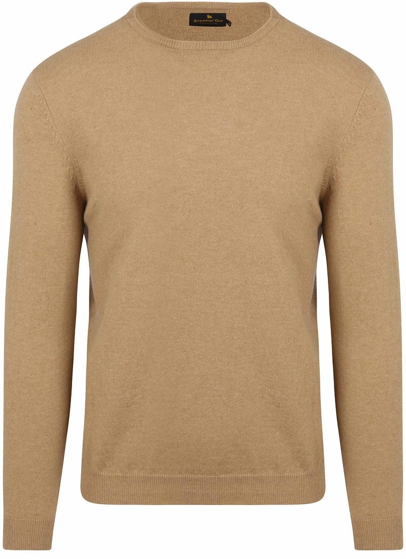 Steppin' Out Pullover Merinowolle Beige - Größe L günstig online kaufen