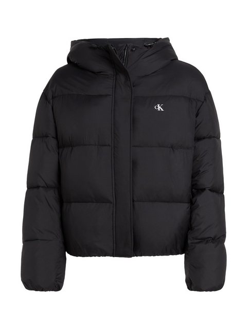 Calvin Klein Jeans Steppjacke LOGO SHORT HOODED PUFFER mit Logoprägung günstig online kaufen