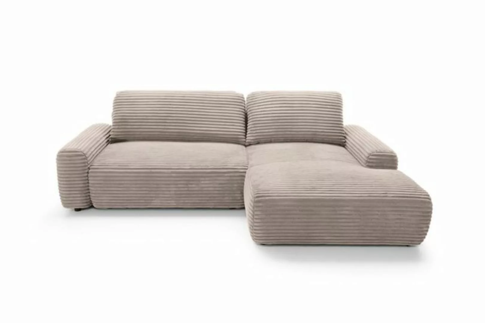 Goldstoff Ecksofa MOUNIR 270 cm, L-Form Schlafsofa mit Schlaffunktion und B günstig online kaufen