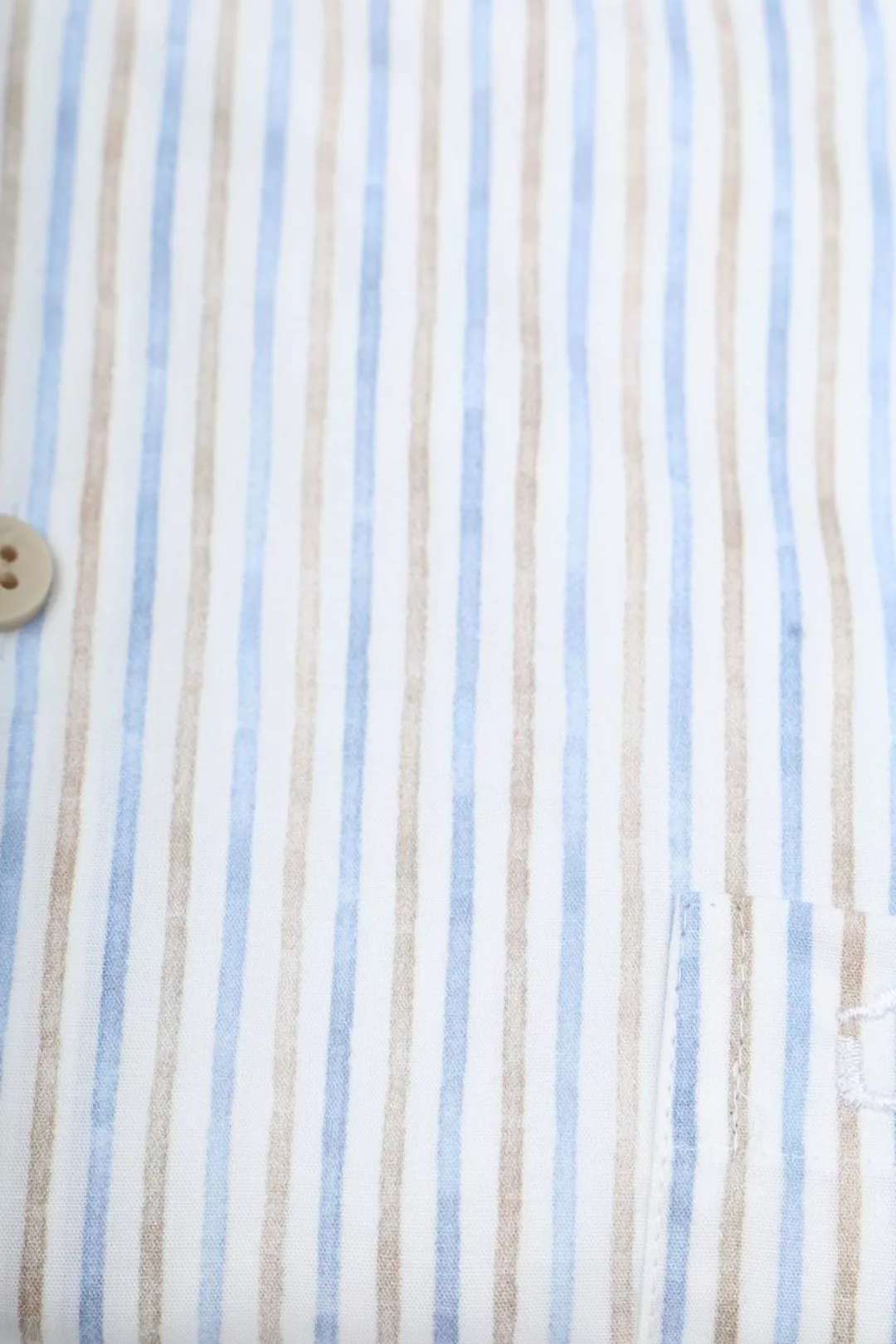 Ledub Hemd Streifen Blau  - Größe 42 günstig online kaufen